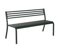 product of emu 159 66" Segno Stacking Bench w/ Steel Slats Back & Steel Seat - Outdoor / Indoor