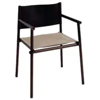 product of emu 728 Aluminum Terramare Armchair w/ Fabric Seat & Leather Back - Outdoor / Indoor 