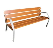 product of emu U304 71" Neobarcino Outdoor Bench w/ Natural Wood Slat Back & Seat