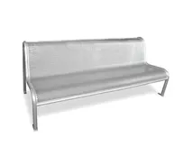 product of emu U340M 81" Valles Outdoor Bench w/ Perforated Steel Mesh Back & Seat