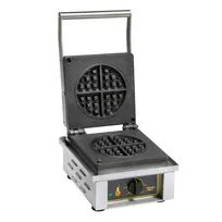 product of Equipex GES75 Single Classic Belgian Waffle Baker, Cast Iron Plates- Heavy Duty Top Plate