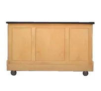 product of FWE ES-BBC-5 Executive Series 50 lb. Ice Bins Removable Speed Rack-59" Portable Bar-Maple Wood Front-Sides