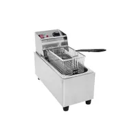 product of Eurodib SFE01860D120 Full Pot Countertop Electric Fryer w/ Twin Baskets, 8.5 qt. 8 lt Capacity, 120v/60/1-ph