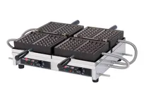 product of Eurodib WECCHBAT Krampouz Waffle Maker, Double, 4x7 Liege, 180° Opening