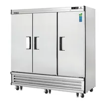 product of Everest EBR3 74" 3-Section Reach-In Refrigerator w/ 3 Solid Full Doors, Bottom Mount, Stainless Steel, 71 cu. ft.