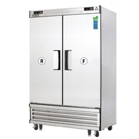 product of Everest EBSRF2 49" 2 Section Reach-In Refrigerator Freezer Combo w/ 2 Solid Doors, Bottom Mount