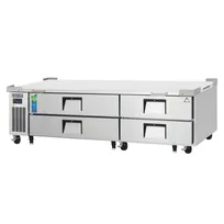 product of Everest ECB82-84D4 84" 2- Section Refrigerated Chef Base w/ Heavy Duty 4 Drawers