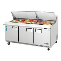 product of Everest EPBR3 71" Three Section Mega Top Sandwich/Salad Prep Table w/ 3 Doors, 30 Pans