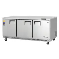 product of Everest Refrigeration ETBF3 71" 3-Door Front Breathing Worktop Freezer, Stainless Steel, 22.0 cu. ft.