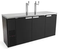product of Fagor FDD-24-72 Slim Draft Beer Cooler, 72" Black, 3-Tap 1/2-Barrel Kegs, Side-Mounted Compressor