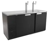 product of Fagor FDD-69-N Draft Beer Cooler, 69" Width, 3-Keg, Black, 2-Column 3-Tap, 1/3 hp, CETLus UL NSF