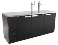product of Fagor FDD-79-N 73" Keg Cooler, 4-Keg, Black, 18 Ga Top, Faucets, Self-Contained 1/3 Hp Compressor