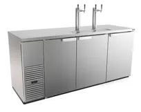 product of Fagor FDD-79S-N 73" 4-Keg Draft Beer Cooler, Stainless, 2 Towers, 3 Doors, LED, 1/3 hp, CETLus