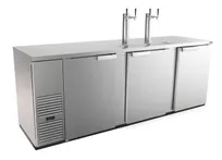 product of Fagor FDD-95S-N Draft Beer Keg Cooler, 73" Wide, 5-Keg (35 cu ft), Stainless, 2 Faucet Towers