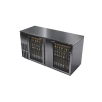 product of Fagor Refrigeration FBB-69GS-N Refrigerated Back Bar Cabinet w/ 2 Glass Doors, 4 Shelves, 2 Rails