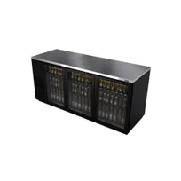 product of Fagor Refrigeration FBB-79G-N Refrigerated Back Bar Cabinet w/ 3 Glass Doors, 6 Shelves, 4 Rails