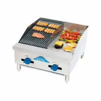 product of Comstock-Castle FHP24-12-1RB 24" Countertop Gas Griddle/Charbroiler Combination, 58.000 BTU