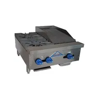 product of Comstock-Castle FHP24-1RB 24" Countertop Gas Radiant Charbroiler / Hotplate Combo, 87.000 BTU