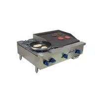 product of Comstock-Castle FHP36-2RB 36" Countertop Gas Radiant Charbroiler / Hotplate Combo, 98.000 BTU