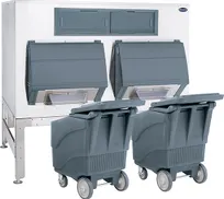 product of Follett DEV2100SG-72-ICS125L 72" Ice Storage Bin with Transport Cart, 2110 lb
