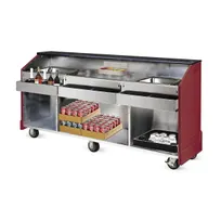 product of FWE AS-CB-6 Architectural Series 120 lb. Ice Bin 16-Bottle Removable Speed Rail-96" Portable Bar