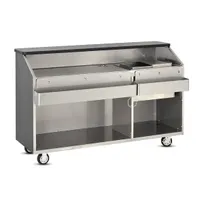 product of FWE BBC-6 50 lb. Ice Bin Removable Speed Rack-72" Portable Bar-Laminate Front & Side Panels