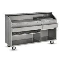 product of FWE CB-6 60 lb. Ice Bin Removable Speed Rack-72" Portable Bar-Laminate Front
