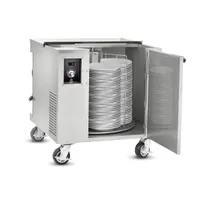 product of FWE HDC-252-12 Stainless Steel Insulated Enclosed Heated Dish Storage Cart for 12" Diameter Plate