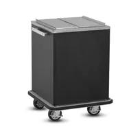 product of FWE IC-200 Stainless Steel Mobile Ice Bin, 200 lb, Black