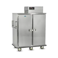 product of FWE RBQ-96 1-Section 2-Door Solid Holding Cabinet, 120 10"x14" Trays, 3 Shelves, 33‑38°F, Stainless
