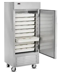 product of FWE RD-10 1-Door Dough Retarder, 10‑Pair 18"×26" Trays, 1/8 HP Compressor, -34°F‑75°F, Casters