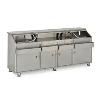 product of FWE SBBC-8 (2) 50 lb. Ice Bin Removable Speed Rack-95" Portable Bar-Stainless Steel Exterior