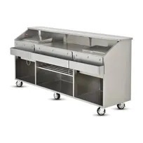 product of FWE SCB-8 (2) 60 lb. Ice Bin Removable Speed Rack-96" Portable Bar-Stainless Steel Exterior