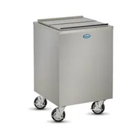product of FWE SIC-200 Stainless Steel Mobile Ice Bin, 200 lb, Silver