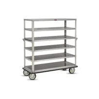 product of FWE UC-609 Aluminum Queen Mary Banquet Cart w/ 6 Shelves, 2 Push Handles