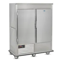 product of FWE URS-20-GN 2-Section 2-Door Refrigerated Cabinet, 96-120 Capacity, SS, 33°-38°F, Mobile 6" Casters