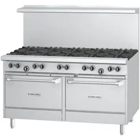 product of Garland US Range G60-10RR 60" Gas Restaurant Range w/ (10) Open Burners, (2) Standard Ovens, 406.000 BTU