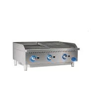 product of Globe GCB36G-CR 36" Countertop Gas Charbroiler w/ Cast Iron Radiant, (3) Burners, 120.000 BTU