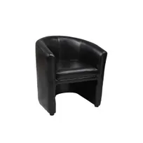 product of G & A 1010 Lounge Arm Chair, Curved Wrap Around Upholstered Back, Black Vinyl Upholstery