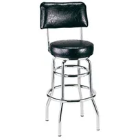 product of G & A 148-24 Armless Swivel Bar Stool – 24" Counter Height, Vinyl Seat & Back, Chrome 18‑Gauge Steel Frame