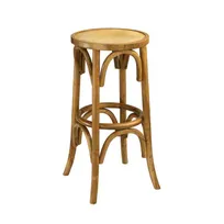 product of G & A 188VS Cross Back Barstool, Backless, 30"H, Veneer Seat, Oak Bentwood Frame, Footrest, Non-Marring Glides
