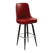 product of G & A 4X Swivel Bar Stool, Vinyl Bucket Seat, 18 Gauge Steel Frame, Black Finish, Chrome Footrest, Glides