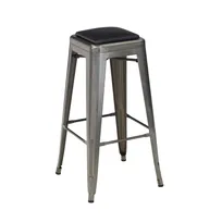 product of G & A 600-PS Astor Barstool, Backless, Upholstered Padded Seat, 12 Gauge Steel Frame, Non-Marring Plastic Floor Glides