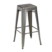 product of G & A 600-WS Astor Barstool, Backless, Solid Wood Seat, 12 Gauge Steel Frame, Welded Joint, Non-Marring Floor Glides