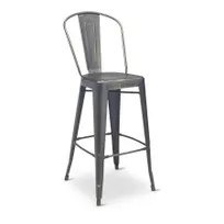 product of G & A 680 Astor Barstool, Metal Back, Solid Metal Seat, 12 Gauge Steel Frame, Armless, Plain Back