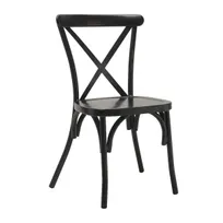 product of G & A 889ST Colmar Side Chair, Aluminum Frame, Cross Back, Gunmetal Finish, Indoor/Outdoor Stackable