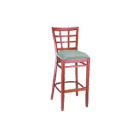 product of G & A 9650VS Checker Barstool, Grid Back, Veneer Seat, European Beechwood Frame, Armless, Mortise and Tenon Construction