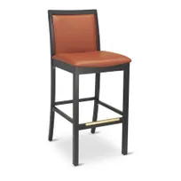 product of G & A 9655 Remy Barstool, Upholstered Padded Back & Seat, European Beechwood Frame, Armless, Mortise & Tenon Construction