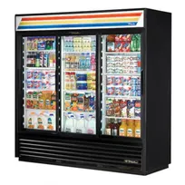 product of True GDM-69-HC-LD 78" 3-Section Thermal Glass Sliding Door Refrigerated Merchandiser