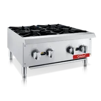 product of General GCHP-24-4NG 24" Countertop Gas Hotplate with Manual Controls, (4) Cast Iron Burners